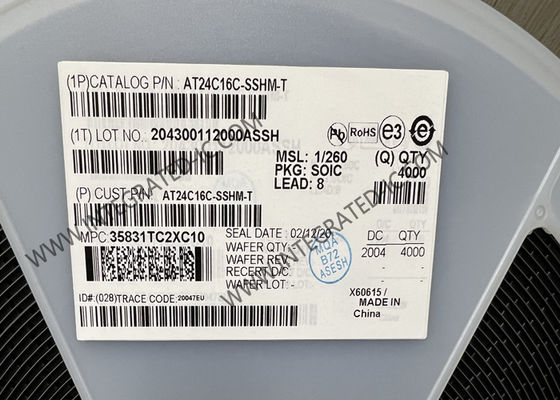 تراشه حافظه AT24C16C-SSHM-T 16Kbit 1MHz I²C سریال EEPROM حافظه 8-SOIC