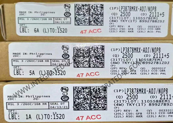 تراشه مدار مجتمع LP3878MRX-ADJ، تنظیم کننده ولتاژ کم افت 800mA LDO