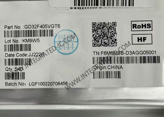 میکروکنترلر GD32F405VGT6 MCU با فرکانس 168 مگاهرتز، پردازنده Arm Cortex-M4، 32 بیتی، LQFP-100