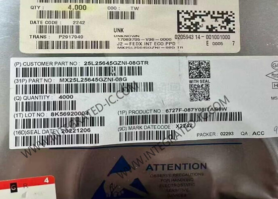حافظه IC Chip MX25L25645GZNI-08G 120MHz 256Mbit SPI NOR حافظه فلش IC WSON8