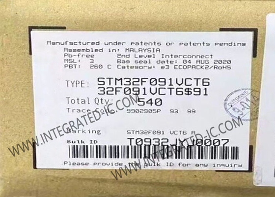 STM32F091VCT6 میکروکنترلر MCU 32 بیتی 48MHz ARM Cortex-M0 MCU جاسازی شده