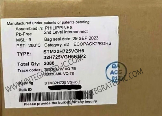 میکروکنترلر MCU STM32H725VGH6 ARM Cortex-M7 MCU با رم 564 KB