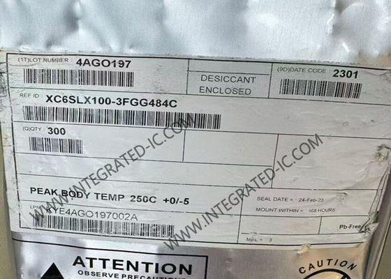 آرایه دروازه ای برنامه پذیر میدانی XC6SLX100-3FGG484C Spartan-6 LX FPGA IC FBGA484