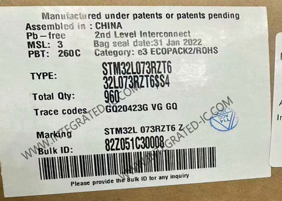 میکروکنترلر MCU STM32L073RZT6 Ultra Low Power ARM میکروکنترلر 32MHz CPU