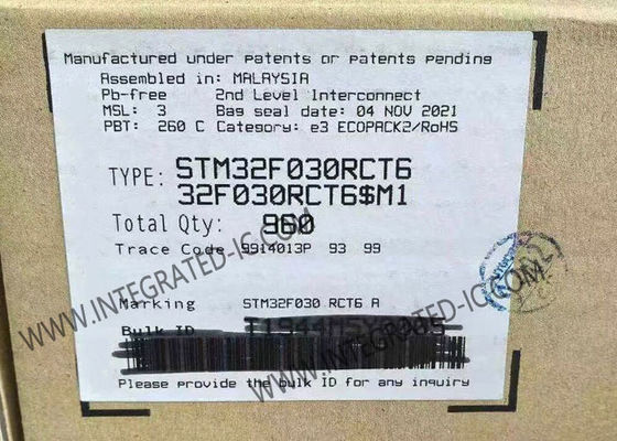 STM32F030RCT6 میکروکنترلر MCU با حافظه فلش 256 کیلو بایت 48 MHz Clock Frequency و 51 I/O