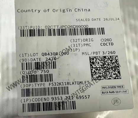 FS32K118LAT0MLFT میکروکنترلر MCU تک هسته ای ARM Cortex®-M0+ S32K میکروکنترلر