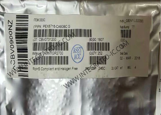 PEX8716-CA80BCG Ethernet IC 16-Lane 4-PortPCI Express Gen 3 سوئیچ IC