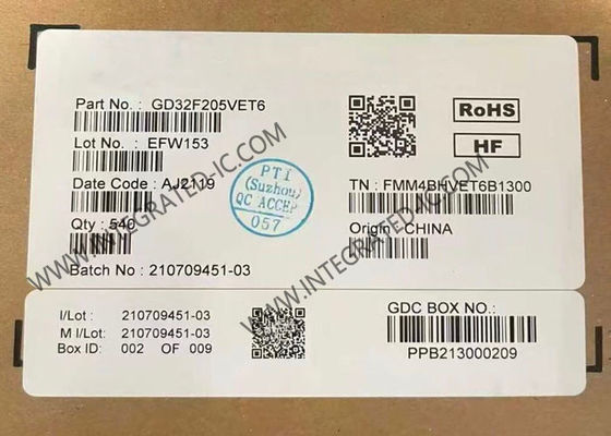 GD32F205VET6 Microcontroller MCU with LQFP100 Package 120MHz Speed and 512KB Flash GD32F205 Series 32Bit Microcontroller