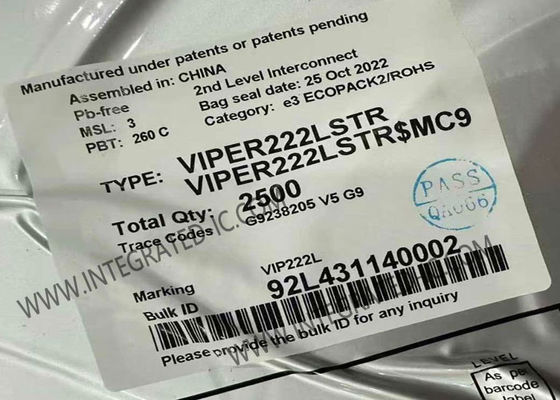 VIPER222LSTR تراشه مدار یکپارچه تبدیل ولتاژ بالا با 4.5 ولت تا 30 ولت ورودی 730 ولت Avalanche MOSFET قدرتمند در بسته SSOP-10