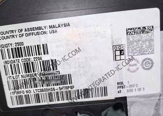 تراشه مدار مجتمع LTC3803HS6-5، کنترل‌کننده فلای‌بک با فرکانس 200 کیلوهرتز، ولتاژ تغذیه 4 ولت تا 8.1 ولت و دمای عملیاتی -40 درجه سانتیگراد تا 150 درجه سانتیگراد