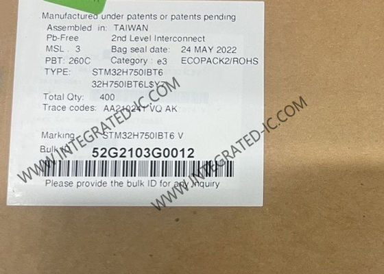 میکروکنترلر STM32H750IBT6 با سرعت 480 مگاهرتز، 128 کیلوبایت حافظه فلش و ولتاژ کاری 1.62 ولت تا 3.6 ولت