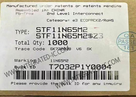 STF11N65M2 650V 7A 0.68Ω ترانزیستور MOSFET قدرت کانال N با فناوری MDmesh M2