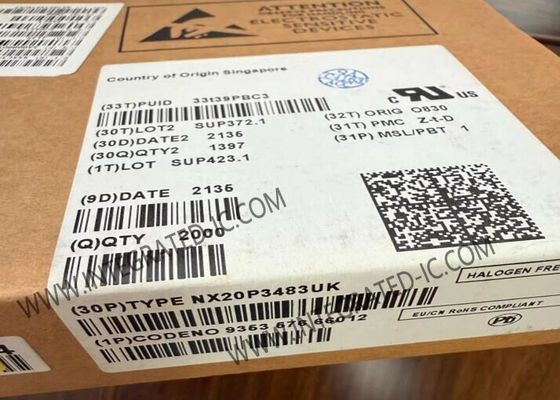 تراشه مدار مجتمع NX20P3483UK، تراشه تحویل توان USB با USB-C 3.0، جریان عملیاتی 3.4 آمپر و ولتاژ عملیاتی 2.7 ولت تا 5.5 ولت