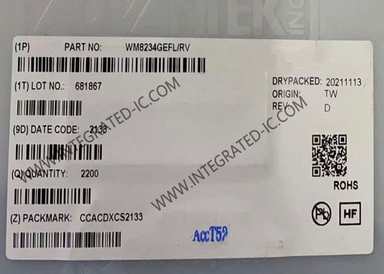تراشه مدار مجتمع WM8234GEFL/RV مبدل آنالوگ به دیجیتال 16 بیتی IC 6 کاناله AFE