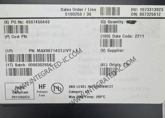 تراشه مدار مجتمع MAX96714GTJ، یک مبدل سریال‌ساز GMSL1 به CSI-2 با انتقال داده با سرعت بالا