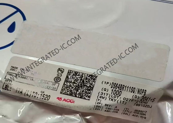 تراشه IC تکرارکننده دو کاناله DS64BR111SQ با سرعت 6.4 گیگابیت بر ثانیه برای پیوندهای سریال در بسته WQFN24