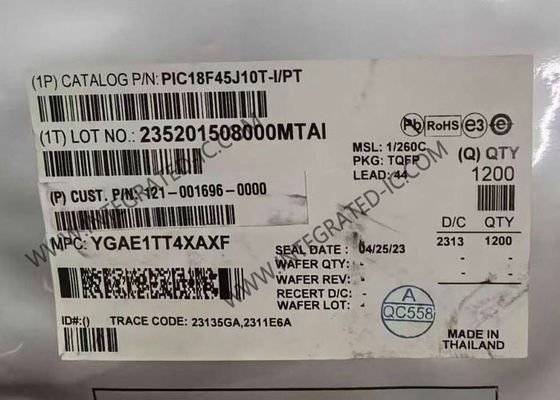 PIC18F45J10T-I/PT میکروکنترلر MCU 8-بیت 40 مگاهرتز با 32 کیلوبایت حافظه برنامه