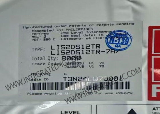 حسگر IC LIS2DS12TR حسگر حرکتی خروجی دیجیتال MEMS سه محوره با عملکرد بالا