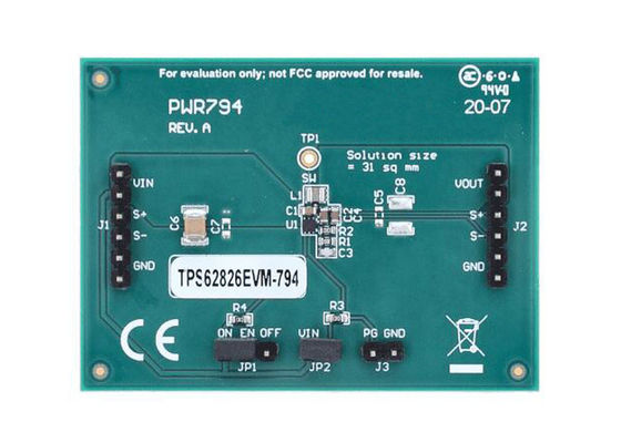 TPS62826EVM-794 راه حل های تعبیه شده TPS62826 ماژول ارزیابی مبدل کاهنده 3A