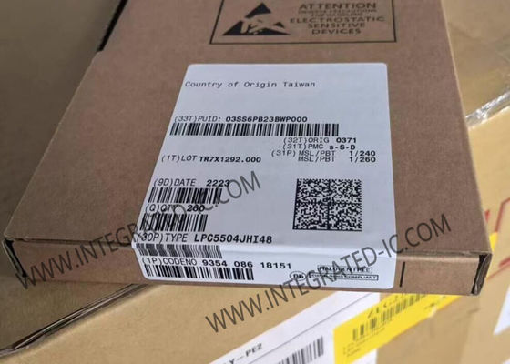 LPC5504JHI48 میکروکنترلر MCU 32 بیتی Arm Cortex-M33 با 8 MB فلش 45 پین GPIO و 128 بیتی UUID