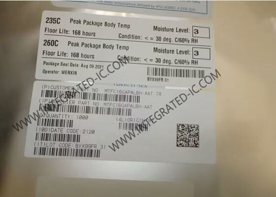MTFC16GAPALBH-AAT حافظه IC تراشه 16GB eMMC 5.1 حافظه IC TFBGA-153 بسته