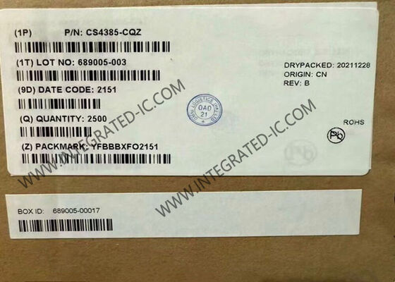 CS4385-CQZ 8-کانال DAC کنورتر با 114dB دامنه پویا و 192kHz نرخ نمونه گیری LQFP48 تراشه مدار یکپارچه