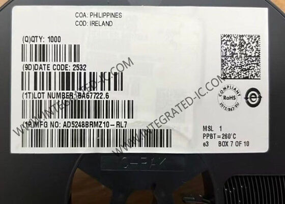 AD5248BRMZ10 مقاومت متغیر دیجیتال سازگار با I2C با 256 موقعیت 10 کیلو اهم IC بسته MSOP10