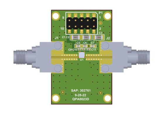 QPA0023DEVB راه حل های جاسازی شده 6GHz تا 18GHz هیئت ارزیابی تقویت کننده درایور 1W