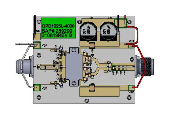 QPD1025LEVB2 Embedded Solutions Evaluation Board For QPD1025L GaN RF Input-Matched Transistor