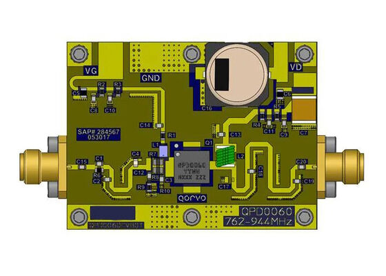 QPD0060PCB4B01 راه حل های جاسازی شده 90W 48V GaN RF Power Transistor Board