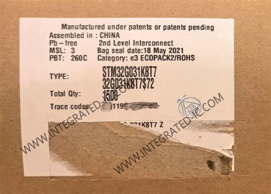 ریزکنترل‌گر STM32G031K8T7 MCU، یکپارچه 32 بیتی با هسته 64 مگاهرتزی ARM Cortex-M0+ و حافظه فلش 64 کیلوبایتی