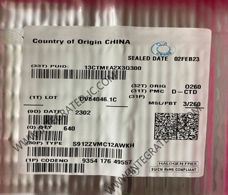 S912ZVMC12AWKH میکروکنترلر 16 بیتی MCU با سرعت 50 مگاهرتز، حافظه فلش 128 کیلوبایتی و 31 پین ورودی/خروجی برای کنترل موتور