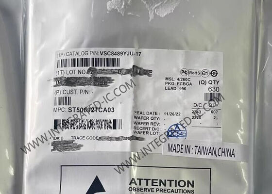 IC اترنت VSC8489YJU-17 دو کانال SerDes PHY اترنت فرستنده FCCSP-196