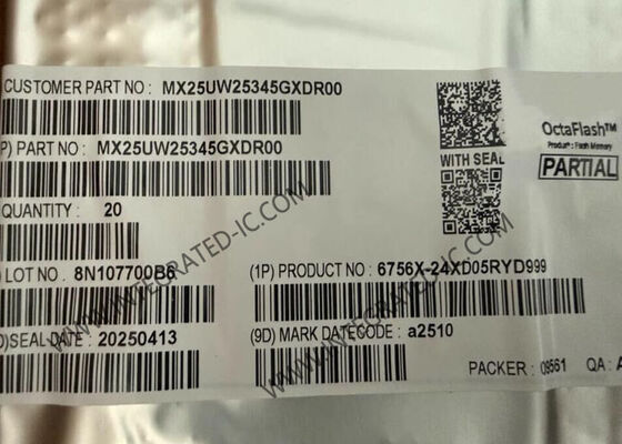 MX25UW25345GXDR00 1.8V 256Mbit حافظه فلش NOR سریال NOR IC تراشه حافظه