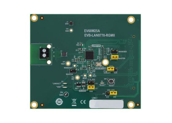 EV68M25A هیئت ارزیابی راه حل های جاسازی شده EVB-LAN8770-RGMI 100BASE-T1 Ethernet PHY پلاگین کارت