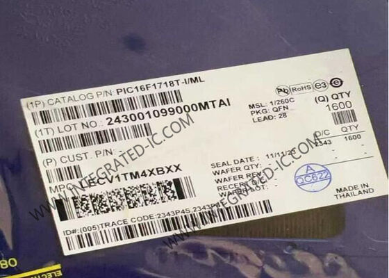 PIC16F1718T-I/ML میکروکنترلر MCU 32MHz 8-Bit با حافظه فلش 28kB و قدرت بسیار کم (XLP)