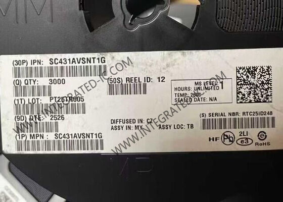 تراشه مدار مجتمع SC431AVSNT1G، مرجع ولتاژ IC با مراجع دقیق قابل برنامه ریزی 2.5 ولت و ضریب دمایی 50 PPM/°C