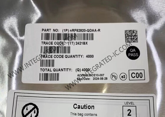 NRF52820-QDAA-R BT IC سیستم بلوتوث بر روی تراشه با قدرت خروجی 8 دی بی ام BT 5.3 پشتیبانی و محدوده دمای -40 °C تا 105 °C