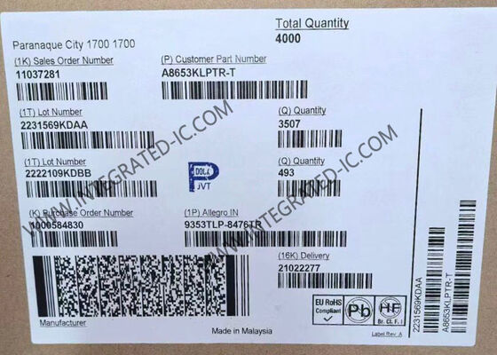 تراشه مدار مجتمع A8653KLPTR-T، تنظیم‌کننده باک همزمان با محدوده ورودی 4 ولت تا 36 ولت و تنظیم بار از راه دور برای پورت‌های برق USB خودرو