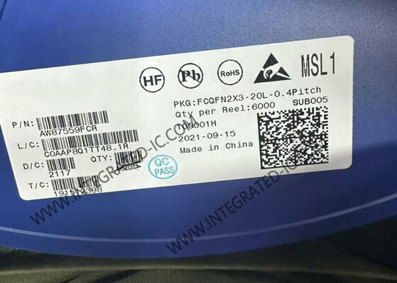 AW87559FCR تراشه مدار یکپارچه 9 ولت تقویت کننده تطبیقی TLTR-AGC تقویت کننده صوتی هوشمند K FCQFN20