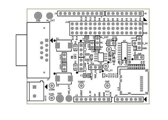 MAX13053AESHLD راه حل های جاسازی شده CANbus Interface Arduino Platform Evaluation Expansion Board