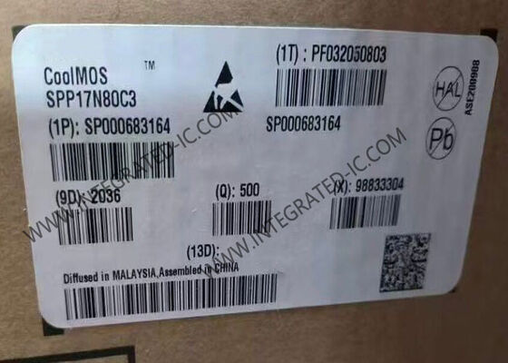 SPP17N80C3 چیپ مدار یکپارچه 800V CoolMOS TM ترانزیستور قدرت TO-220-3 N-Channel MOSFETs 17A