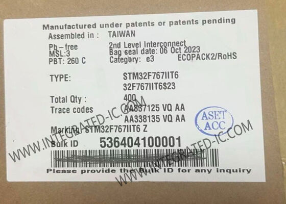 میکروکنترلر STM32F767IIT6 32 بیتی با سرعت 216 مگاهرتز و پکیج LQFP-176 برای کاربردهای تعبیه شده