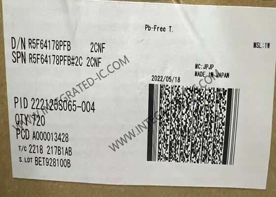 R5F64178PFB میکروکنترلر MCU High-End R32C/100 32 بیتی 50MHz میکروکنترلر IC