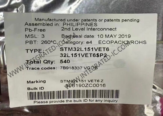 STM32L151VET6 میکروکنترلر MCU Ultra-Low-Power ARM Cortex-M3 32 بیتی 512 کیلو بایت حافظه فلش 32MHz MCU