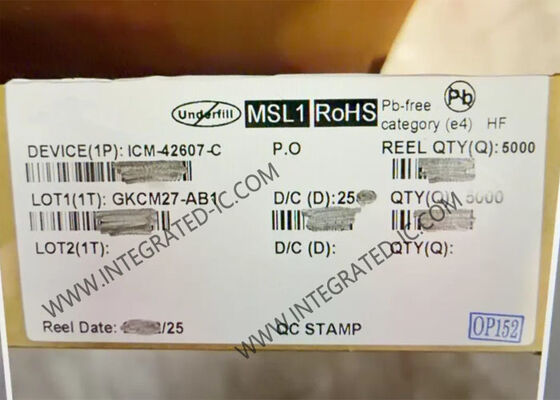 سنسور ردیابی حرکت MEMS با کارایی بالا 6 محوره ICM-42607-C با مصرف توان پایین و رزولوشن ADC 16 بیتی