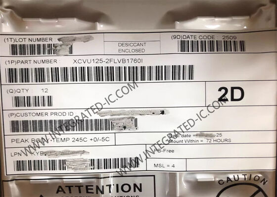 آرایه گیت قابل برنامه ریزی میدانی XCVU125-2FLVB1760I Virtex UltraScale FPGA IC 89520LAB 1760-FCBGA