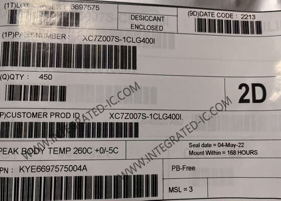 XC7Z007S-1CLG400I Field Programmable Gate Array با فرکانس CPU 1 گیگاهرتز، 23000 عنصر منطقی و پشتیبانی از حافظه DDR3