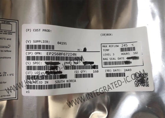 EP2S60F672I4N Field Programmable Gate Array با 60440 المان منطقی، 492 ورودی/خروجی و فرآیند 90 نانومتری 1.2 ولت Stratix II FPGA