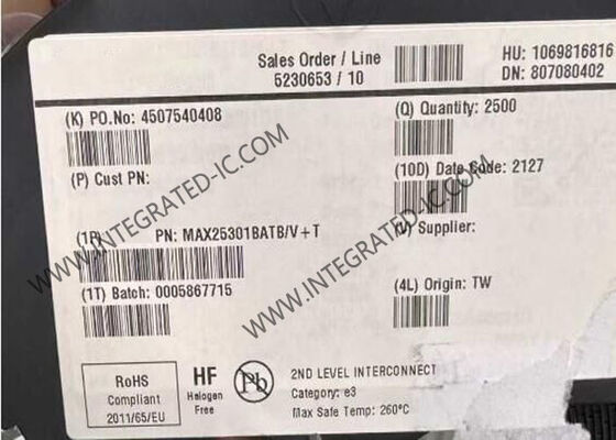 شريحة دائرة متكاملة لمنظم الجهد الخطي للسيارات MAX25301BATB في حزمة TDFN-10